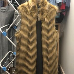 Express faux fur vest